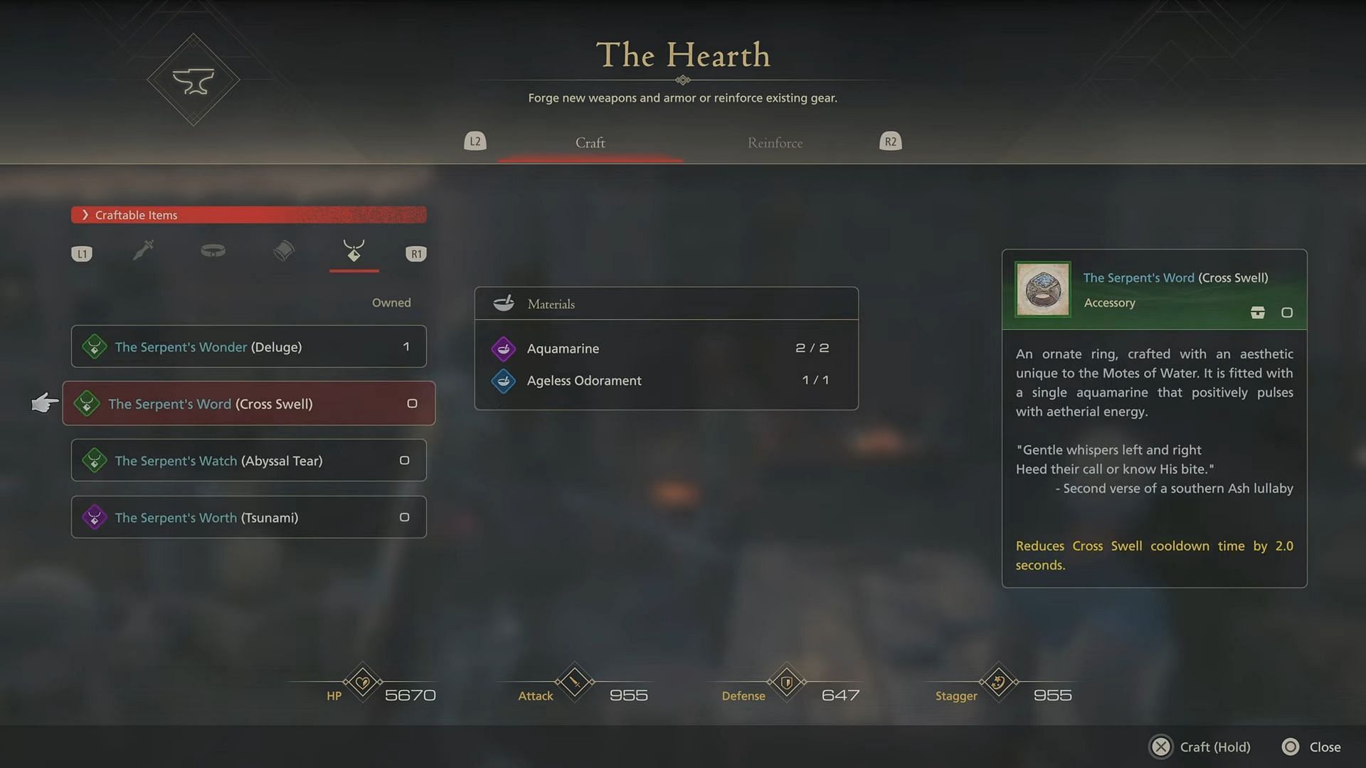 You can use the Odorament to craft The Serpent's Word (Image via Square Enix)